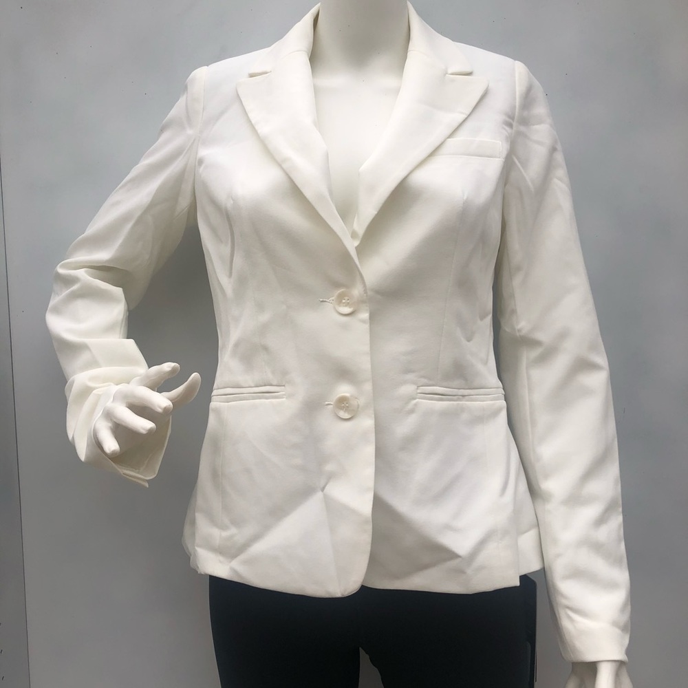 NWT XXI Career Jacket LS Cream Size S